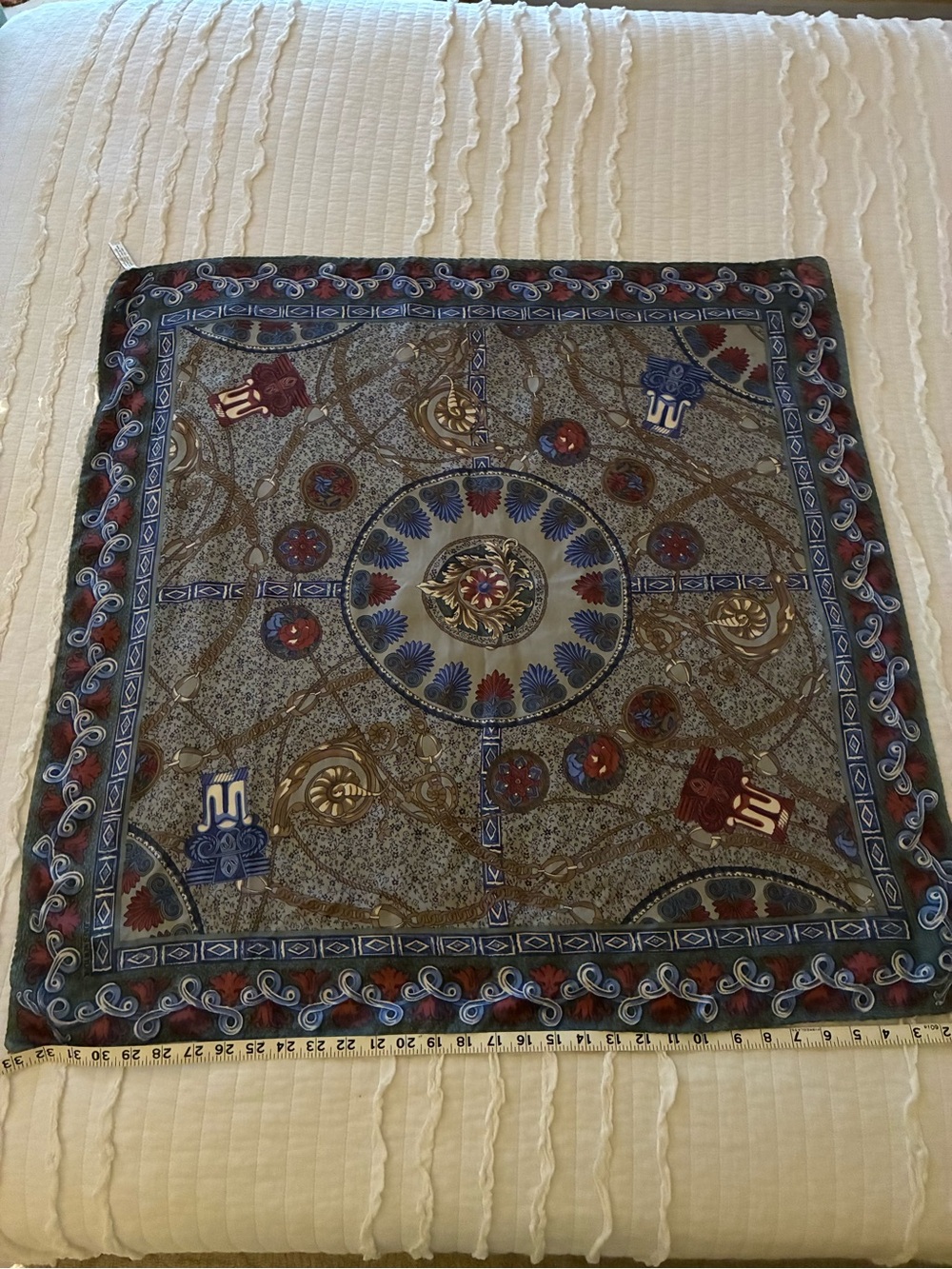 Jones New York Blue, Gold and Red Ornamental Tapestry